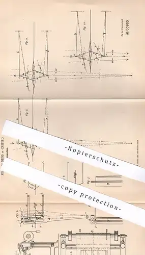 orignal Patent - Johann Neiss , Krefeld , 1889 , Scheuermaschine | Putzen , Reinigung , Scheuereisen , Bleichen !!