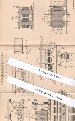 original Patent - John Price Wetherill , South Bethlehem , Pennsylvania , USA , 1896 , magnetischen Aufbereitung von Erz