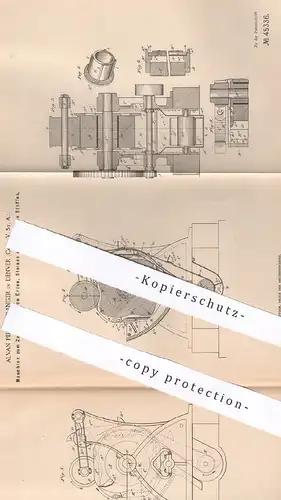 original Patent - Alvan Perry Granger , Denver , Col. , USA , 1888 , Maschine zum Zerkleinern von Erz , Stein | Mühle !!