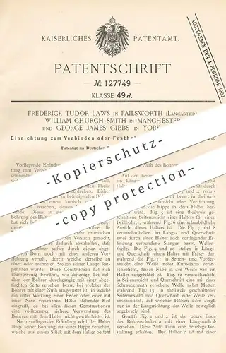 original Patent - Frederick Tudor Laws , Failsworth , Lancaster | William Church Smith | George J. Gibbs , York  England