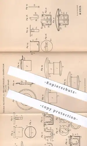 original Patent - Thomas Morton , William Pearce , Birmingham , England , 1892 , Zweiteiliger Knopf | Knöpfe , Schneider