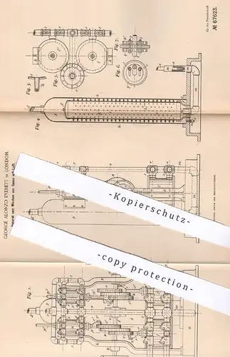 original Patent - George Alonzo Everett , London , England , 1892 , Mischen von Gasen mit Luft | Gas , Brenner , Licht