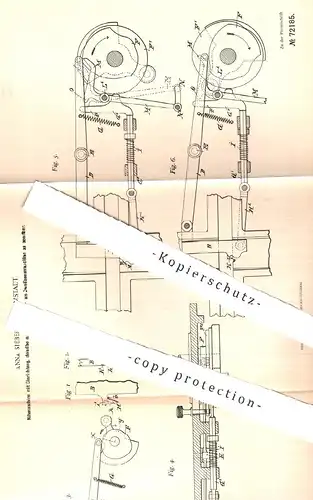 original Patent - Anna Siebert , Darmstadt , 1893 , Nähmaschine | Nähen , Nähmaschinen , Schneider , Schneiderei