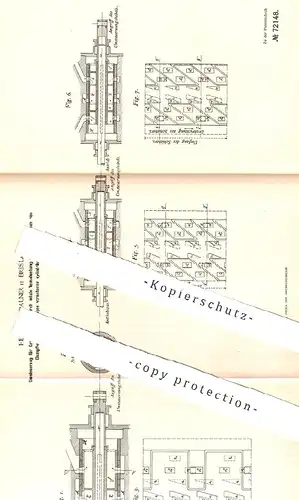 original Patent - Hermann Brauner , Breslau , 1893 , Umsteuerung für Kraftmaschinen | Dampfmaschine , Motor , Motoren