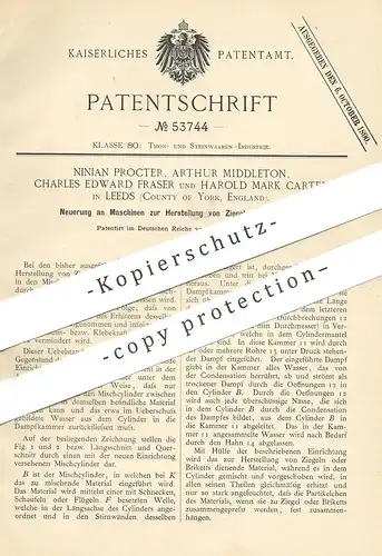 original Patent - Ninian Procter , Arthur Middleton , Charles E. Fraser , Harold M. Carter ,  Leeds England | Ziegel !!