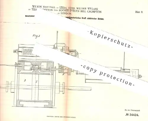 original Patent - W. Hartnell , Leeds , Peter W. Willians , Thames Detton , Rookes E. Bell Crompton , London | Regulator