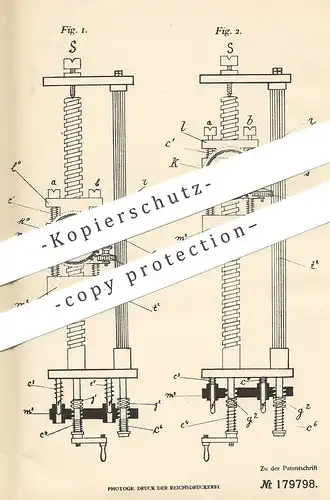 original Patent - Michael Hornstein , Berlin Charlottenburg Westend | Isidor Landau , Düsseldorf | 1904 , Gewindespindel