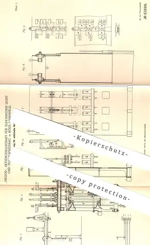 original Patent - Helios AG für elektrisches Licht & Telegraphenbau , Köln / Ehrenfeld | elektr. Schaltung | Elektrik !!