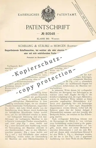 original Patent - Schelling & Stäubli , Horgen , Schweiz , 1894 , Schaftmaschine | Weben , Weber | Smith Hattersley