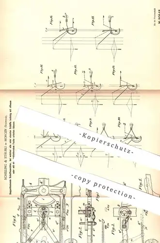 original Patent - Schelling & Stäubli , Horgen , Schweiz , 1894 , Schaftmaschine | Weben , Weber | Smith Hattersley