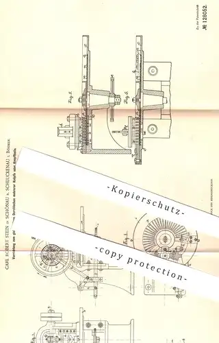 original Patent - Carl Robert Stein , Schönau / Schluckenau / Böhmen , 1900 , Durchlochen mehrerer Knöpfe | Knopf !!