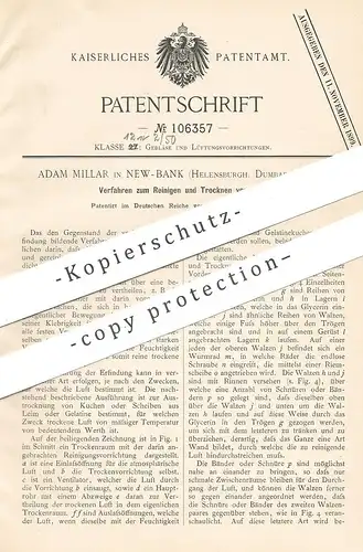 original Patent - Adam Millar , New Bank , Helensburgh / Dumbartonshire , 1899 , Reinigen & Trocknen von Luft | Glyzerin