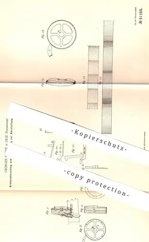 original Patent - Georges Scrive , Lille , Frankreich , 1889 , Kratzenbeschlag | Metall , Metallbearbeitung !!!