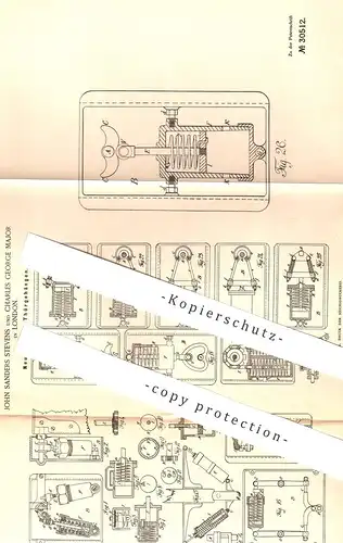 original Patent - John Sanders Stevens , Charles George Major , London England , 1884 , Türschloss , Schloss | Schlosser