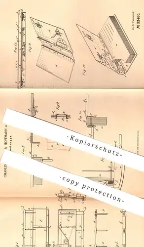 original Patent - Charles Siegert & Hoffmann , Wien , 1884 , Sammelmappe | Mappe | Buchbinder , Buch , Buchbinderei !!