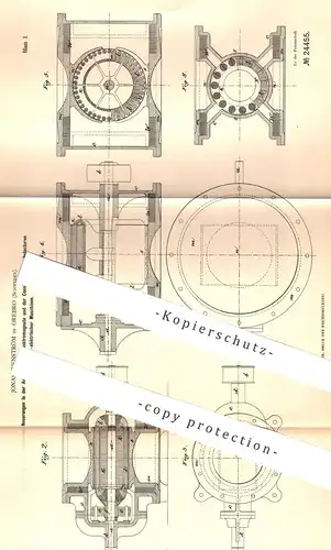 original Patent - Jonas Wenström , Örebro , Schweden , 1882 , Elektromagnet u. dynamo - elektrische Maschinen | Strom !!