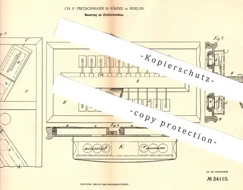 original Patent - Ch. F. Pietschmann & Söhne , Berlin , 1883 , Ziehharmonika | Harmonika , Musikinstrument , Musik !!!