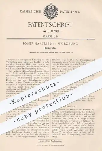 original Patent - Josef Hartlieb , Würzburg , 1900 , Kleiderraffer | Kleid raffen | Kleider , Schneider , Schneiderei !