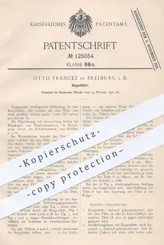 original Patent - Otto Francke , Freiburg in Bayern , 1901 , Doppeltür | Flügeltür , Tür , Türen , Tischler | Schiff !!
