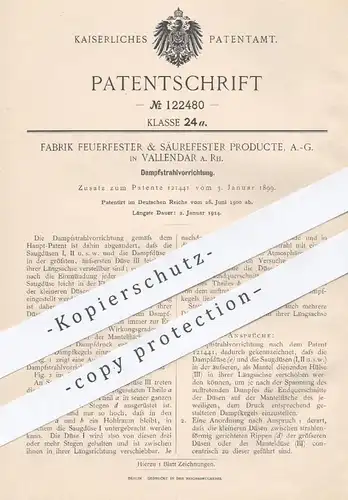 original Patent - Fabrik Feuerfester & Säurefester Produkte AG , Vallendar , 1900 , Dampfstrahlvorrichtung | Dampfdüse