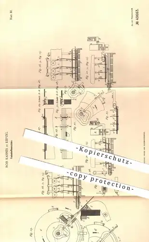 original Patent - Rob. Kahnes , Leipzig , 1889 , Fadenheftmaschine | Heftmaschine , Buchbinder , Buch , Bücher !!!