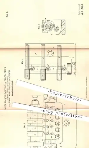 original Patent - James Francis Dowding , Wood Green , Middlesex | Harry Orme Mascall , London , Mehrspindelige Drehbank