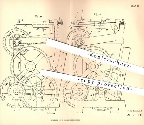 original Patent - Pignol & Heiland , Potsdam , 1905 , Herst. von Falten im Gewebe auf mechanischem Webstuhl | Weben !!
