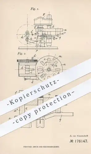 original Patent - C. T. Speyerer & Co. , Berlin , 1905 , Stempelhaltung für Steinpresse | Presse , Pressen , Pressform !