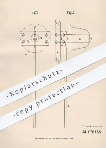 original Patent - Hamburg - Amerikanische Uhrenfabrik , Schramberg , 1906 , Gongschlages an Uhren | Uhr , Uhrmacher !!