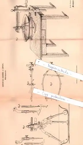 original Patent - Reinhold Händel in Leipzig , 1888 , Rührapparat !!!