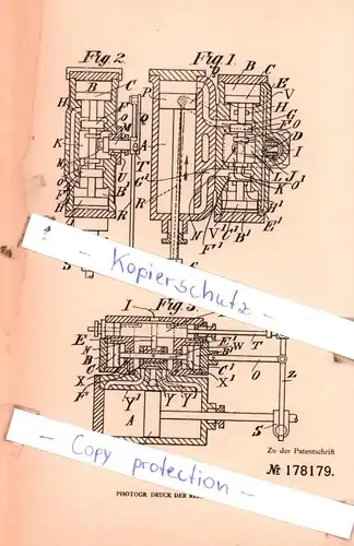 original Patent -  Robert Richardson in Glasgow, Schottl. , 1905 , Schiebersteuerung !!!