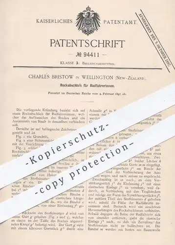 original Patent - Charles Bristow , Wellington , Neuseeland 1897 , Rockabschluss | Rock , Mode , Schneider , Schneiderei