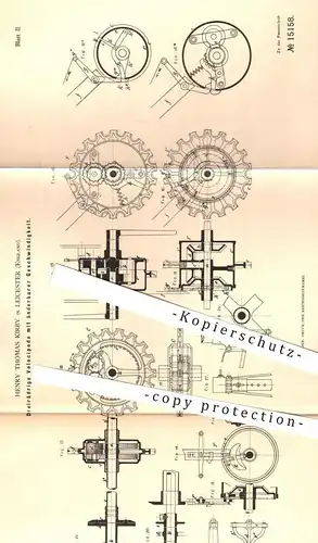 original Patent - Henry Thomas Kirby , Leicester , England , 1880 , Dreirädriges Velociped | Velocipede , Fahrrad , Rad