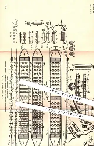 original Patent - Joh. Jeziorski , Berlin , 1894 , Erzeugung von Zitterbewegungen im menschl. Körper | Arzt , Medizin !!