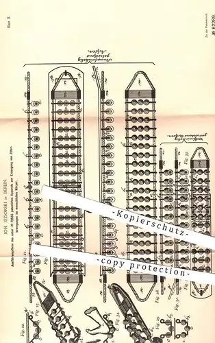 original Patent - Joh. Jeziorski , Berlin , 1894 , Erzeugung von Zitterbewegungen im menschl. Körper | Arzt , Medizin !!