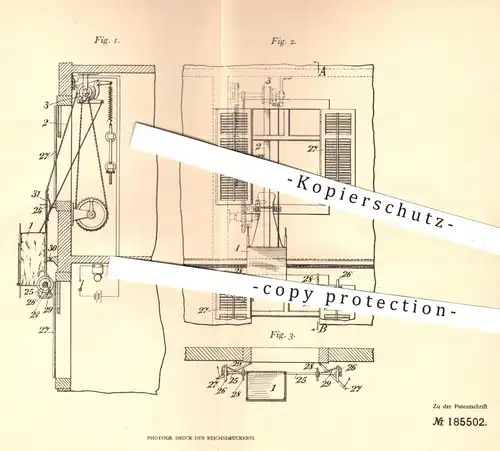 original Patent - Marie Hess in Zürich , Schweiz , 1905 , Aufzug , Fahrstuhl an der Außenseite von Gebäuden | Aufzüge !!