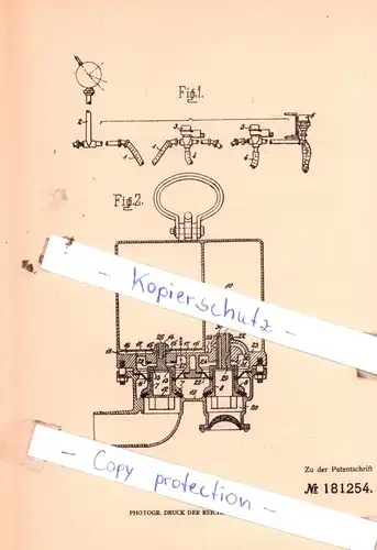 original Patent - Gebrüder Hardy in Wien , 1905 , Selbsttätige Luftsaugebremse !!!