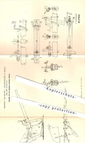 original Patent - Benedict Grotkamp , Frohnshausen / Essen / Düsseldorf 1883 , Kehrpflug mit Pflugbaum | Pflug , Pflügen