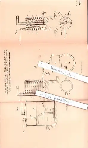 Original Patent  - Dr. Wilhelm Dieterle in Feuerbach und Ludwig Rohrmann in Rauschwitz b. Eisenberg , 1894 , !!!