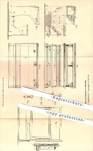 original Patent - R. Hertzog , Radeberg , 1878 , Schulbänke , Tafeln , Schultafel , Tafel , Schulbank , Schule , Möbel !