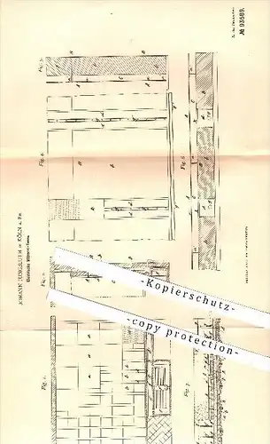 original Patent - Joh. Jungbluth , Köln / Rhein , 1896 , Elektrische Mälzerei - Tenne , Malz , Bier , Brauerei , Gerste