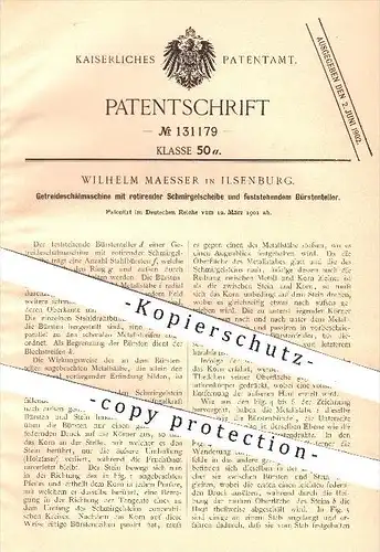 original Patent - W. Maesser , Ilsenburg , 1901 , Getreideschälmaschine , Getreide , Schälen , Körner , Landwirtschaft !