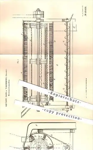 original Patent - Hermann Mäde in Waldenburg , 1887 , Bürstensichtmaschine , Mühle , Mühlen , Bürsten , Müller , Mehl