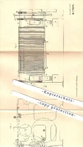 original Patent - Emil Gminder in Reutlingen , 1906 , Kettenbaumbremse für Webstühle , Webstuhl , Weben , Weber !!!