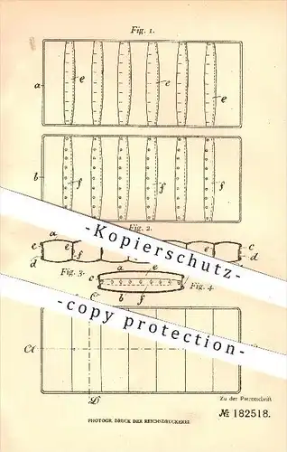 original Patent - Karl Hauser in Emmendingen , 1906 , Matratze mit Zelleneinteilung , Matratzen , Bett , Betten !!!
