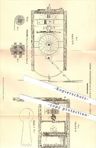 original Patent - Caspar Schaafhausen & H. J. Benderscheid , Essen , 1880 , Notenblattwender , Note , Noten , Musik !!!