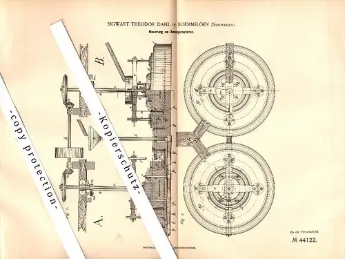 Original Patent - Sigwart Dahl in Boemmeloen , Norwegen , 1888 , Apparat für Amalgam , Bömmeln !!!