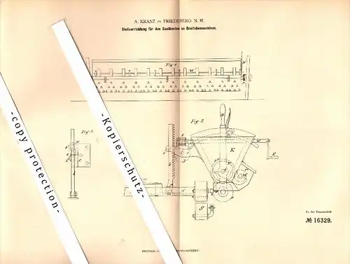 Original Patent - A. Kranz in Friedeberg / Strzelce Krajenskie , 1881 , Apparat für Säemaschine , Agrar , Landwirtschaft