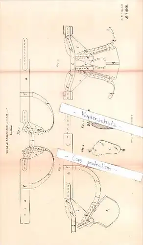Original Patent - Weise & Knobloch in Eibau i. S.  , 1892 , Bruchband !!!