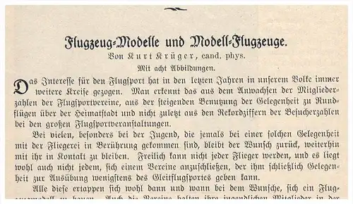 original Zeitungsbericht - 1926 - Flugzeug - Modelle , Modellbau , Flugzeuge !!!